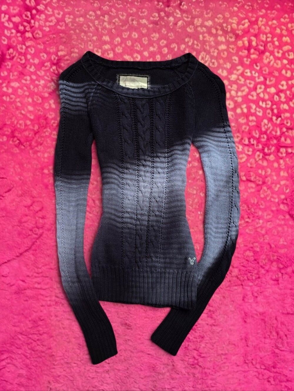 2000s American Eagle navy knit sweater Y2k Size Small
